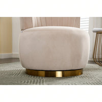 360 Degree Swivel Velvet Barrel Chair with Foam Cushions for Living Room Bedroom Office Nursery