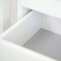 Luxury Marble Makeup Vanity Table with Gold Handles and 2 Drawers 30 Inch Adjustable Footnails for Bedroom Living Room