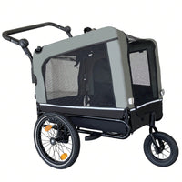 Heavy Duty Outdoor Pet Stroller and Bicycle Trailer for Medium Large Dogs up to 88lbs Water-Resistant Foldable with Suspension and Reflector