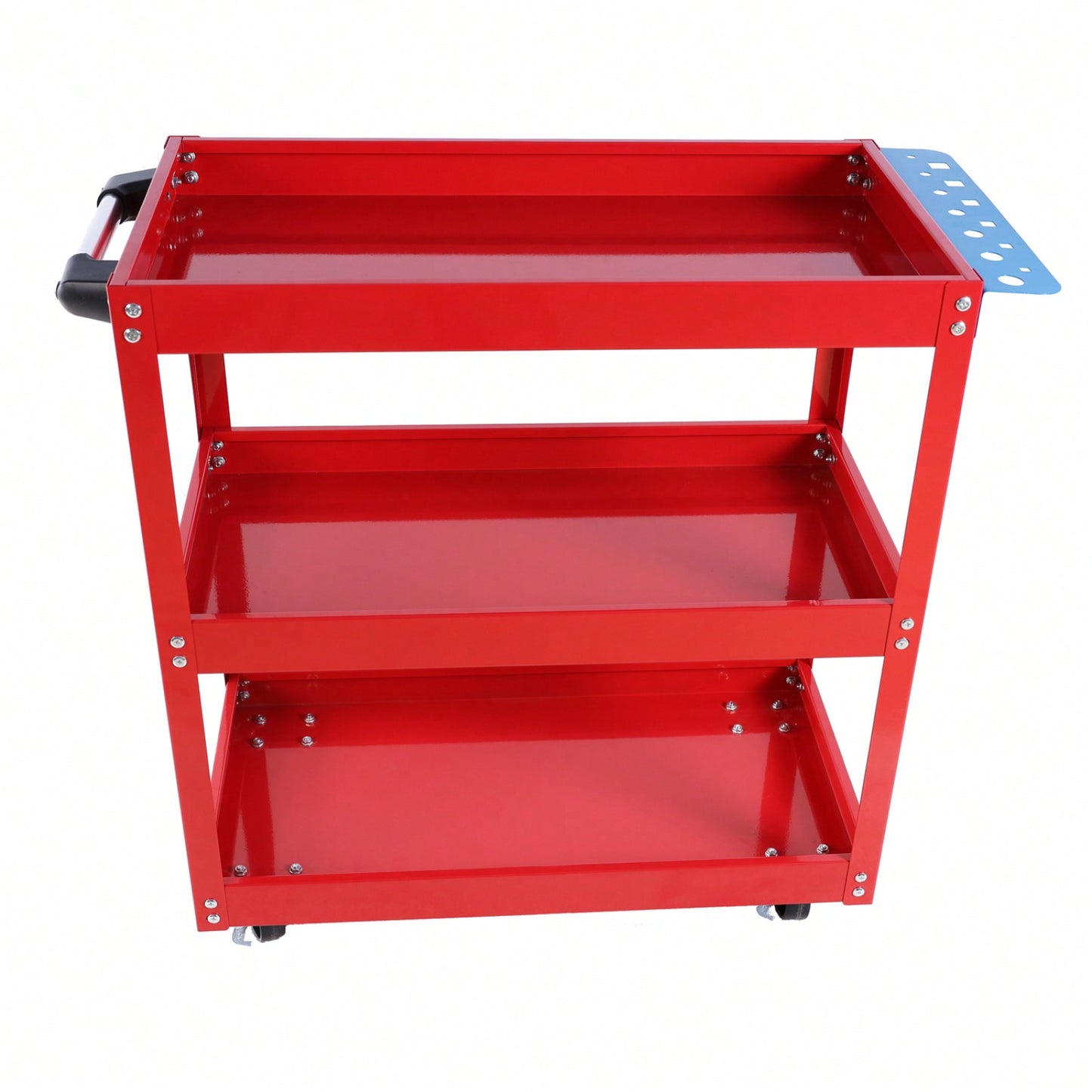 Heavy Duty 3 Tier Rolling Tool Cart 450 LBS Capacity Lockable Wheels Steel Utility Cart for Garage Warehouse Workshop