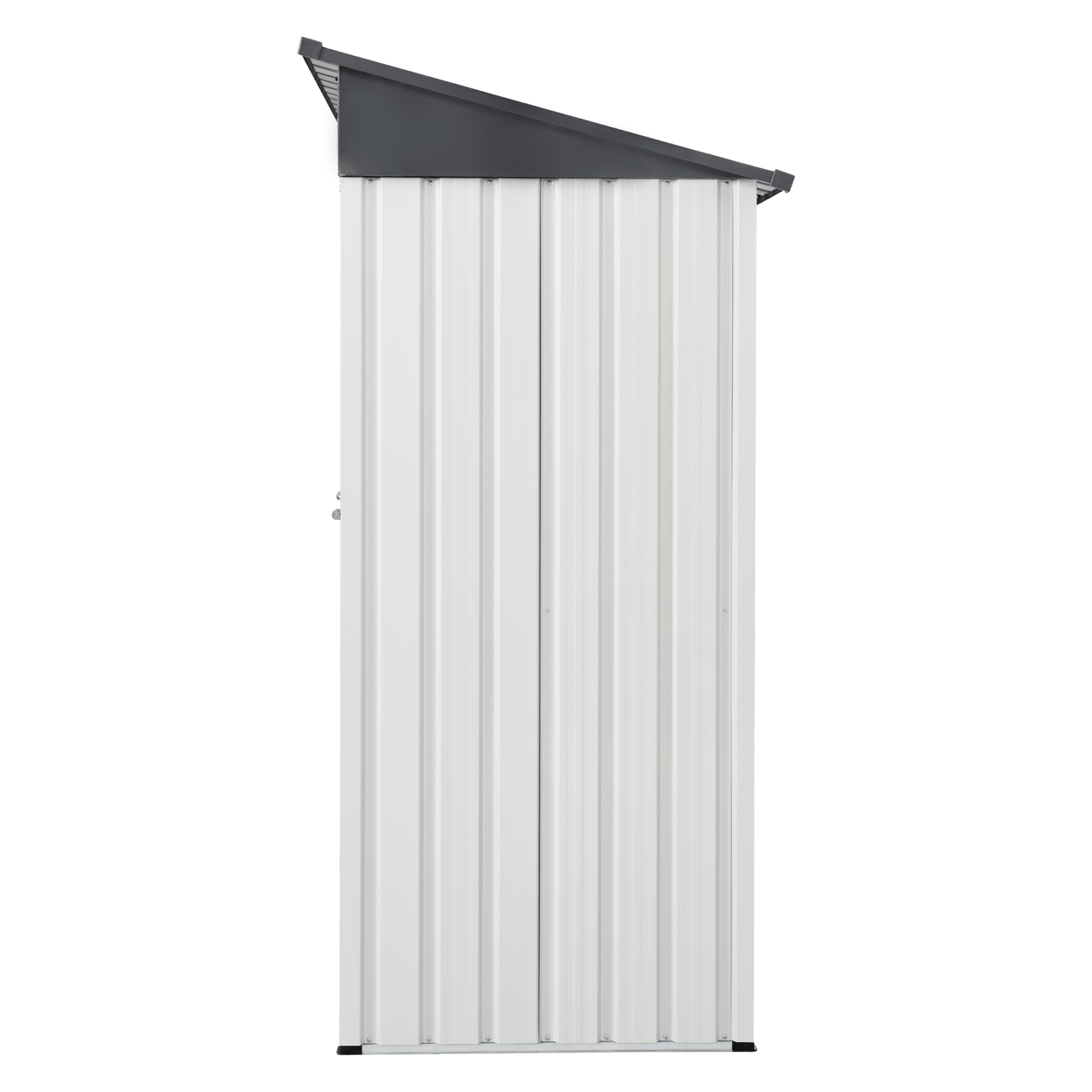 Heavy Duty Outdoor Metal Storage Shed 5x3ft Weatherproof Garden Tool Organizer with Sloped Roof and Hinged Door