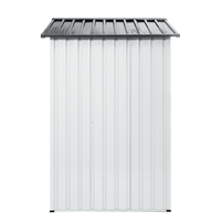 Outdoor Metal Storage Shed - Heavy Duty Weather Resistant Garden Tool Shed With Sloped Roof, Lockable Double Doors, And Easy Access - 6x4ft