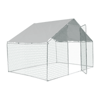 Spacious 10x6x6ft Metal Chicken Coop Outdoor Run Predator-Resistant Weatherproof Easy Assembly for Backyard Chickens