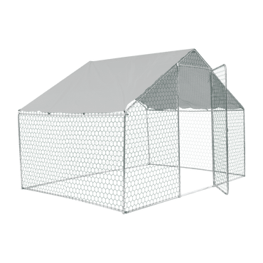 Spacious 10x6x6ft Metal Chicken Coop Outdoor Run Predator-Resistant Weatherproof Easy Assembly for Backyard Chickens