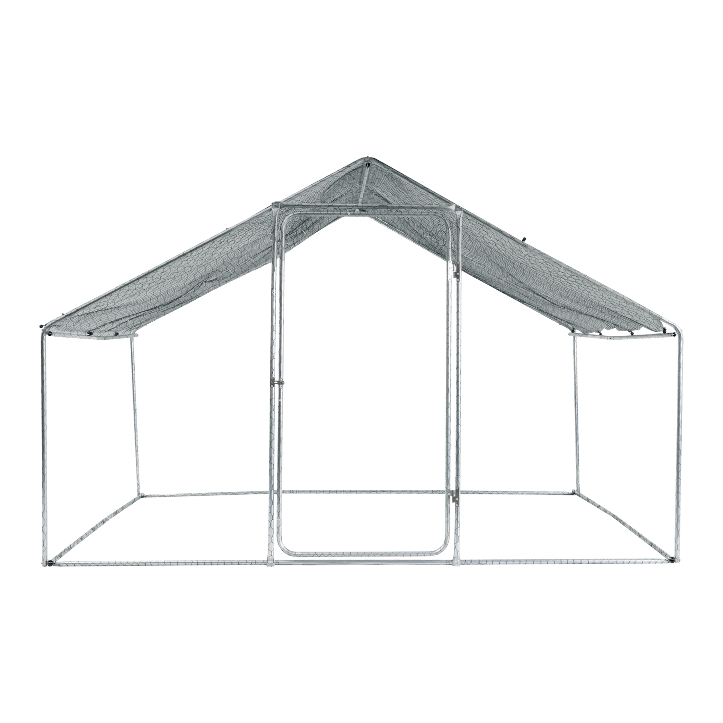 Spacious 10x6x6ft Metal Chicken Coop Outdoor Run Predator-Resistant Weatherproof Easy Assembly for Backyard Chickens