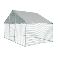 Spacious 10x6x6ft Metal Chicken Coop Outdoor Run Predator-Resistant Weatherproof Easy Assembly for Backyard Chickens