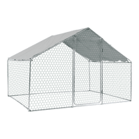 Spacious 10x6x6ft Metal Chicken Coop Outdoor Run Predator-Resistant Weatherproof Easy Assembly for Backyard Chickens