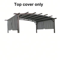 Universal Canopy Cover Replacement For 12x9 Ft Curved Outdoor Pergola Structure