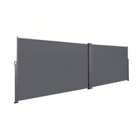 276 Inch Retractable Privacy Screen Waterproof UV Resistant Outdoor Shade Awning for Patio Balcony Backyard Easy Install