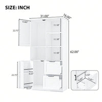 Freestanding Bathroom Storage Cabinet with Adjustable Shelves and Drawers for Versatile Home Organization