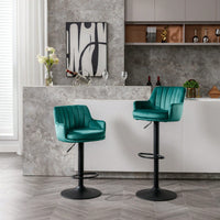 Adjustable Bar Stools Set Of 2, Counter Height Bar Chairs With Back And Footrest, Kitchen Pub Chairs