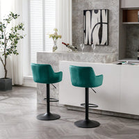 Adjustable Bar Stools Set Of 2, Counter Height Bar Chairs With Back And Footrest, Kitchen Pub Chairs