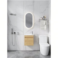 18 Inch Space-Saving Floating Bathroom Vanity with Sink Soft-Close Door Modern Design Single Sink Unit