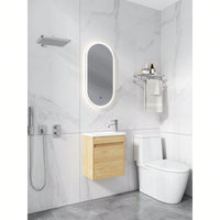 18 Inch Space-Saving Floating Bathroom Vanity with Sink Soft-Close Door Modern Design Single Sink Unit