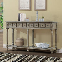 Console Table Entryway Table 58" Long Sofa Table With 2 Drawers In Same Size And Bottom Shelf For Storage