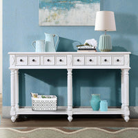 Console Table Entryway Table 58" Long Sofa Table With 2 Drawers In Same Size And Bottom Shelf For Storage