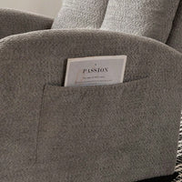 Ergonomic Upholstered Rocking Chair with Footrest High Back Padded Armchair for Living Room Bedroom Nursery