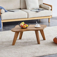 Modern Minimalist Coffee Table, Solid Wood Legs, Cloud Shape To Give You A New Experience