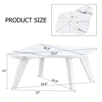 Modern Minimalist Coffee Table, Solid Wood Legs, Cloud Shape To Give You A New Experience