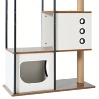 Modern Cat Climbing Tree Tower With Condo, Multi-Level Cat Furniture With Scratching Posts, Perches, And Cave, For Indoor Cats And Kittens