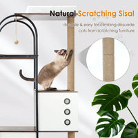 Modern Cat Climbing Tree Tower With Condo, Multi-Level Cat Furniture With Scratching Posts, Perches, And Cave, For Indoor Cats And Kittens