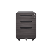 Mobile Rolling File Cabinet with Lock 3 Drawer Under Desk Storage for Legal Letter A4 Files Anti-Tilt Design