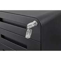 Mobile Rolling File Cabinet with Lock 3 Drawer Under Desk Storage for Legal Letter A4 Files Anti-Tilt Design