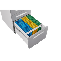 Mobile Rolling File Cabinet with Lock 3 Drawer Under Desk Storage for Legal Letter A4 Files Anti-Tilt Design