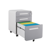 Mobile Rolling File Cabinet with Lock 3 Drawer Under Desk Storage for Legal Letter A4 Files Anti-Tilt Design