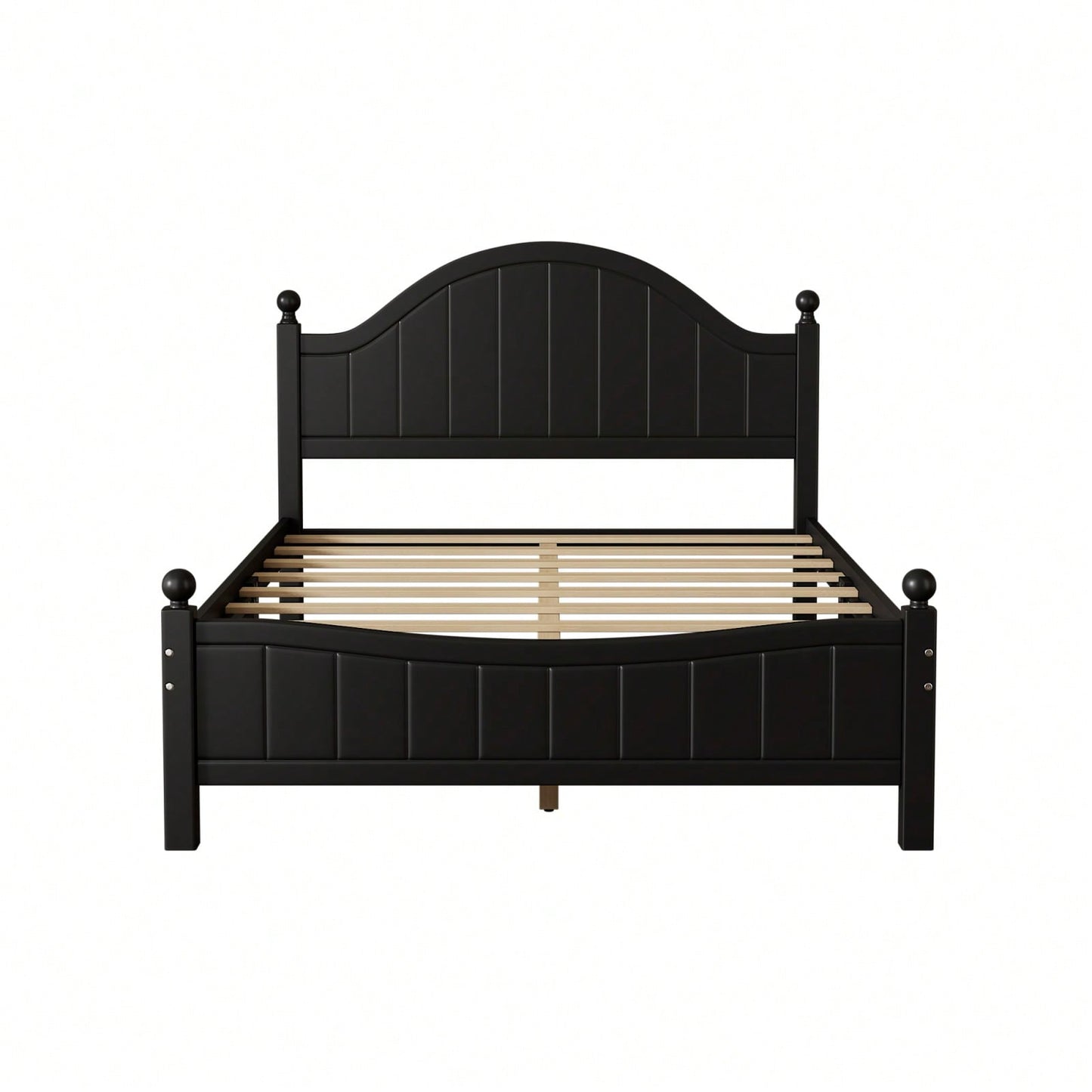 Solid Wood Platform Bed Frame With Headboard, No Box Spring Needed, Full Size, Supports Up To 400 LBS, Easy Assembly