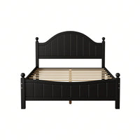 Solid Wood Platform Bed Frame With Headboard, No Box Spring Needed, Full Size, Supports Up To 400 LBS, Easy Assembly