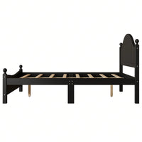 Solid Wood Platform Bed Frame With Headboard, No Box Spring Needed, Full Size, Supports Up To 400 LBS, Easy Assembly