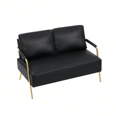 Pet-Friendly Small Loveseat Sofa with Removable Cushions and Metal Legs for Modern Living Spaces