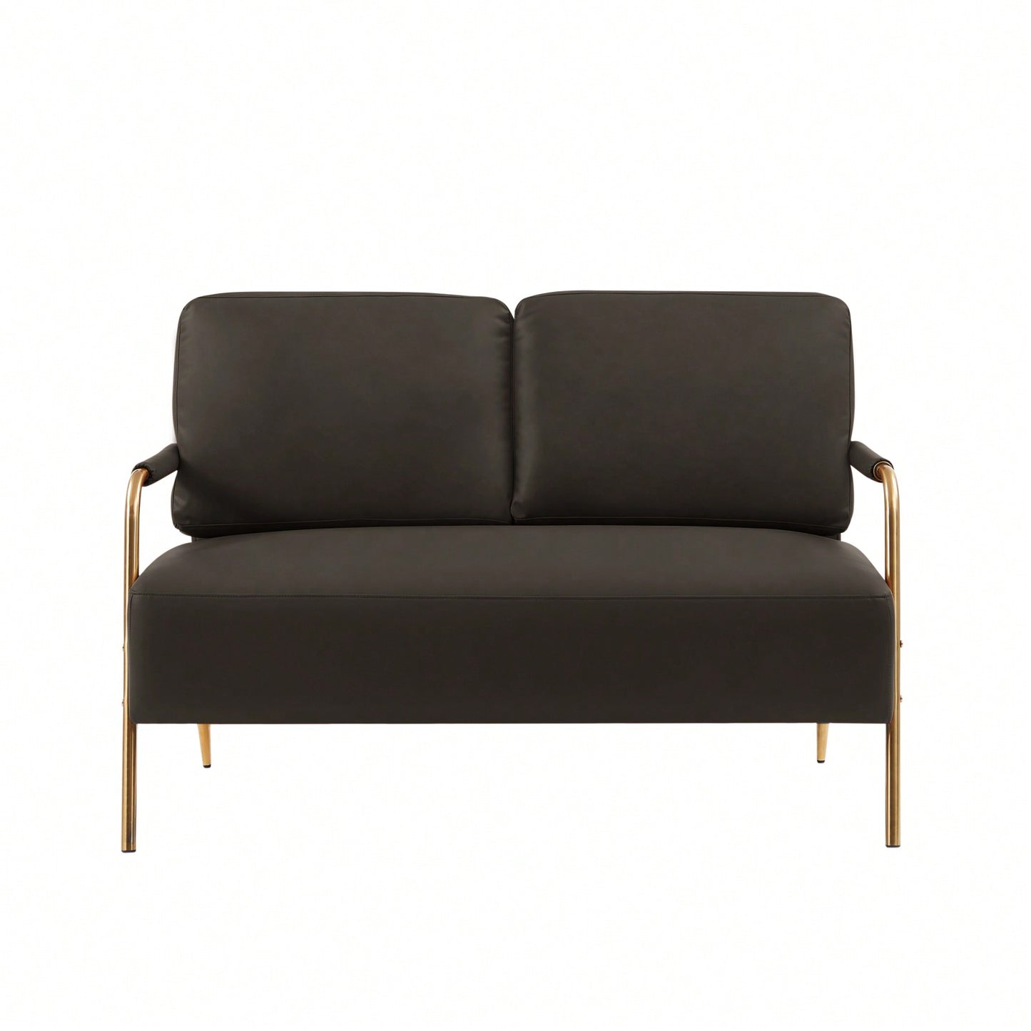 Pet-Friendly Small Loveseat Sofa with Removable Cushions and Metal Legs for Modern Living Spaces