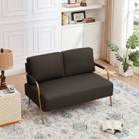 Pet-Friendly Small Loveseat Sofa with Removable Cushions and Metal Legs for Modern Living Spaces