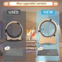 Cat Exercise Wheel for Indoor Fun - Silent Stable Design with Carpeted Runway - Boosts Health and Reduces Boredom