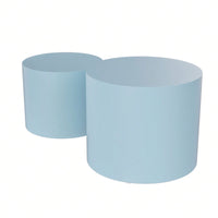 Round Nesting Coffee Tables Set of 2 for Small Spaces No Assembly Required Living Room Accent Tables 19 and 15 Inches