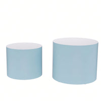 Round Nesting Coffee Tables Set of 2 for Small Spaces No Assembly Required Living Room Accent Tables 19 and 15 Inches