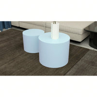 Round Nesting Coffee Tables Set of 2 for Small Spaces No Assembly Required Living Room Accent Tables 19 and 15 Inches