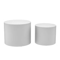 Round Nesting Coffee Tables Set of 2 for Small Spaces No Assembly Required Living Room Accent Tables 19 and 15 Inches