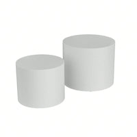 Round Nesting Coffee Tables Set of 2 for Small Spaces No Assembly Required Living Room Accent Tables 19 and 15 Inches