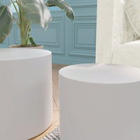 Round Nesting Coffee Tables Set of 2 for Small Spaces No Assembly Required Living Room Accent Tables 19 and 15 Inches