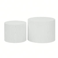 Round Nesting Coffee Tables Set of 2 for Small Spaces No Assembly Required Living Room Accent Tables 19 and 15 Inches