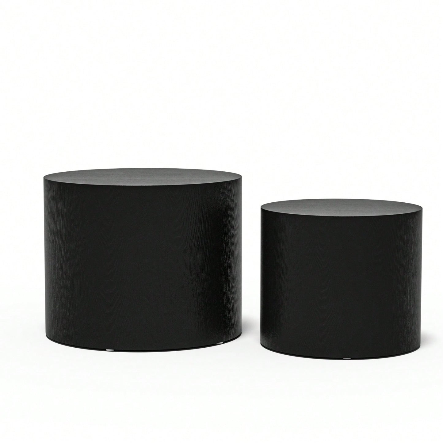 Round Nesting Coffee Tables Set of 2 for Small Spaces No Assembly Required Living Room Accent Tables 19 and 15 Inches