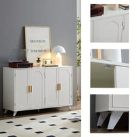 Modern Buffet Cabinet With 4 Doors And Adjustable Shelves - Large Storage Sideboard For Dining Room, Living Room