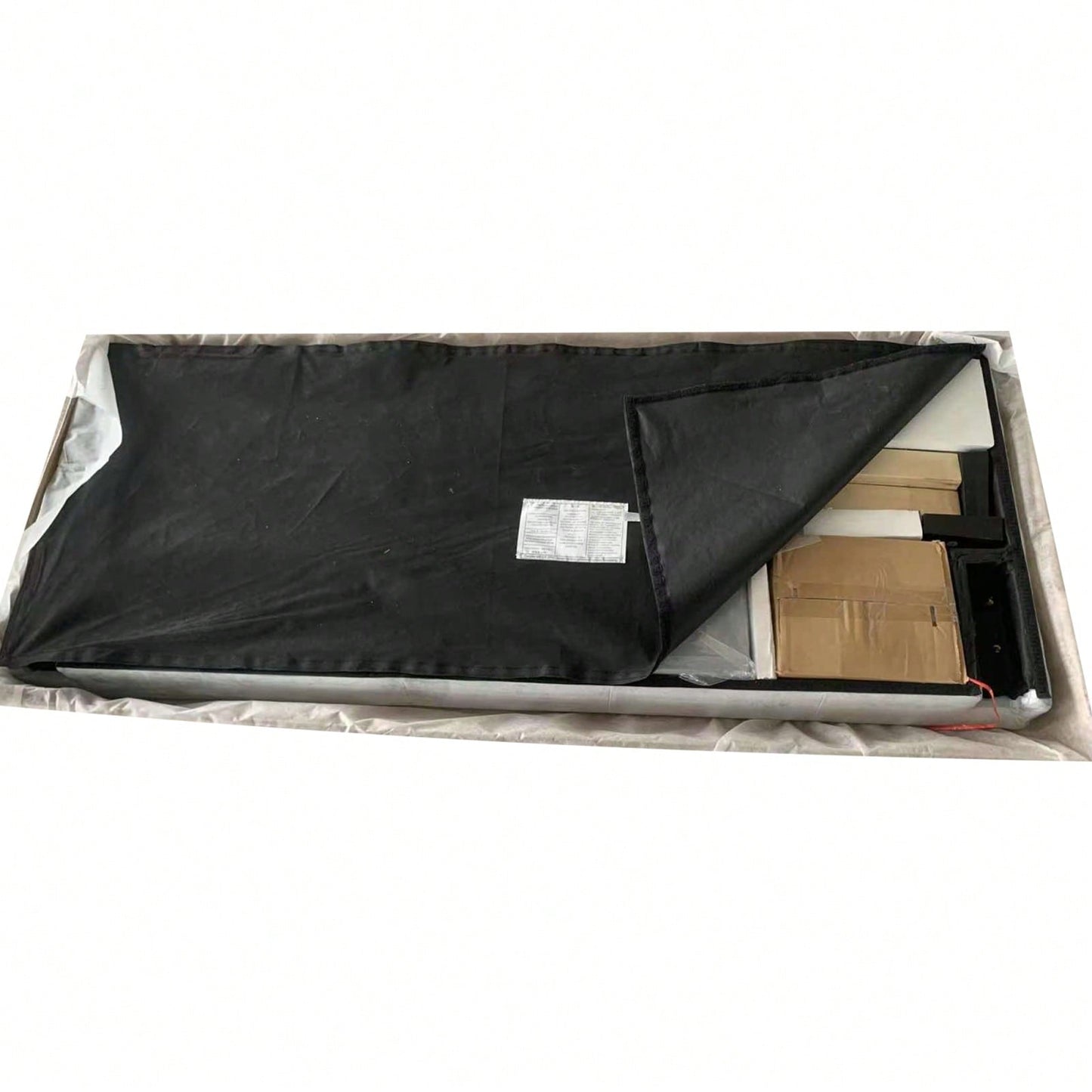 King Size Upholstered Platform Bed Frame With Button Tufted Linen Fabric Headboard, No Box Spring Needed, Wood Slat Support, Easy Assembly