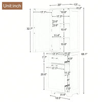 Tall Freestanding Bathroom Storage Cabinet with Adjustable Shelves and Drawers for Organizing Essentials