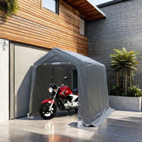 Heavy Duty 7x12ft Outdoor Storage Shelter Portable Garage For Motorcycle, Bike, Garden Tools, ATV, G