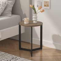 19.68''H Round Side Table, Round Accent End Table With Sturdy Metal Frame, Round Nightstand, For Living Room, Bedroom, Balcony, Office