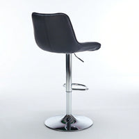 Adjustable Swivel Bar Stools Set of 2 with Back Support Ergonomic Design for Kitchen Island Pub 25-33 Inch Seat Height